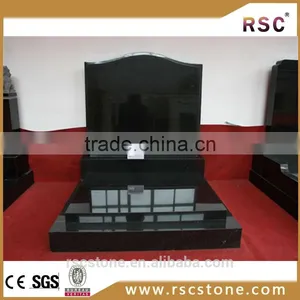 Absolute Black Granite Polished Tombstone thumbnail-1