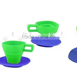 Silicone Espresso Collapsible Cup and Saucer thumbnail-2