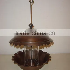 COPPER AND GLASS BIRD FEEDER, HOT SELLING BIRD FEEDER WITH COPPER LUXURY LOOK thumbnail-1