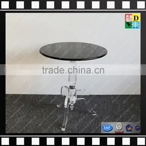 Modern Design Acrylic Console Side Table Clear Lucite Round Coffee Table From China Manufacturer thumbnail-4