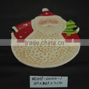 Cheap Ceramic Santa Claus Shape Plate thumbnail-1