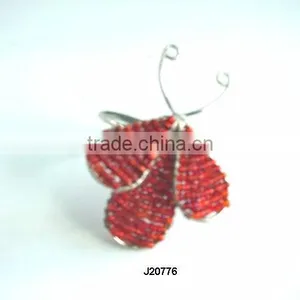 Glas Beads Weaving Napkin Rings Available in Many Colours thumbnail-1
