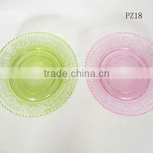 Colorful 2016 Hot Sale Honey Glass Charger Plate thumbnail-1