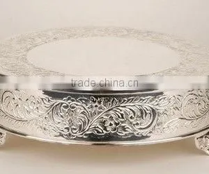 Silver Plated Shiny Wedding Cake Stand thumbnail-1