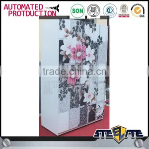Spraying Decoration 3 Door Metal Wardrobe Godrej Almirah Designs With Price thumbnail-2