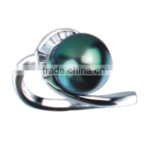 Fashion Seed for Lady Designs Rose Diamond Tahitian Pearl Ring thumbnail-1