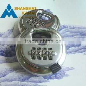 Code Password Stainless Steel Disc Lock Padlock 70mm thumbnail-2