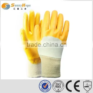 Sunnyhope 3/4 Coated Interlock Lined Yellow Nitrile Oil Work Gloves thumbnail-1