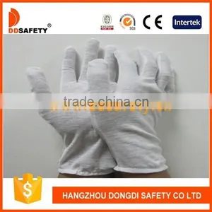 DDSAFETY 2017 White Cotton Interlock Buddy Glove With Elastic Cuff thumbnail-1