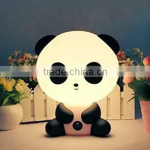 Night Lights, LED Night Light Silicone Soft Lovely Panda Lighting Sleep-conducive Table Lamp Fits For Kids Children Baby Bedroom thumbnail-4