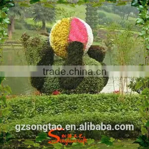 Home Designs Artificial Plant Vertical Garden With Panda Topiary thumbnail-1