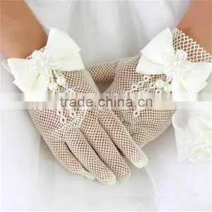 Royal Style Luury Flower Girls Party Gloves Waist Flowers Bow Decoration Childrens Little Girl Princess Manner Vintage Gloves thumbnail-2