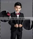 Little Boy Big Boy FIve -Piece Solid Navy Blue Dress Suit Set thumbnail-5