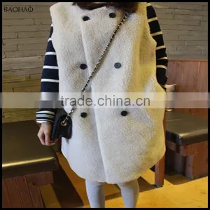 Ladies Elegant Winter Coat Long Winter Trench Vest Ladies Lamb Long Winter Coats thumbnail-1