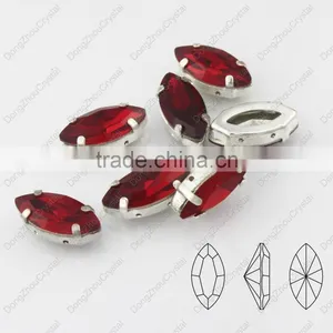 DZ-3017 Fashion Point Back Light Siam Horse Eye Crystal Beads for Dress From China Supplier thumbnail-2