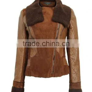 2018 Fashion Woman Fake Fur Jackethigh Quality Garment Manufacturer Fashion Fake Leather Jacket OEM Factory thumbnail-3