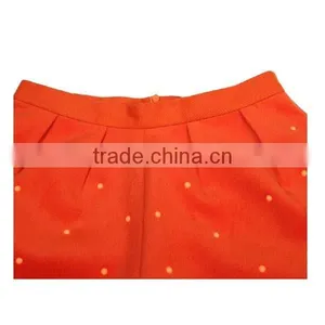 Fashion Woolen Winter Wide Leg Ladies Short Pants in Orange thumbnail-3
