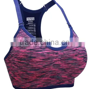 WomenS Racerback Sports Bras Seamless High Impact Support Workout Yoga Bra thumbnail-3
