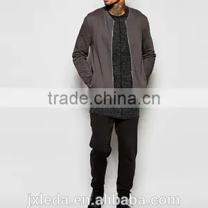 New Style Curved Hem Blank Bomber Jacket Custom Made thumbnail-2