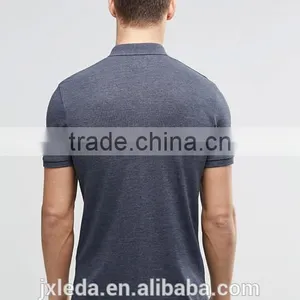Stylish Men Button Down Collar Pique Fabric Polo t Shirt Custom thumbnail-2