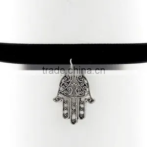 Vintage Twist Charm Velvet Necklace Diy Black Choker Velvet Necklace for Her Love Gifts 2016 thumbnail-2