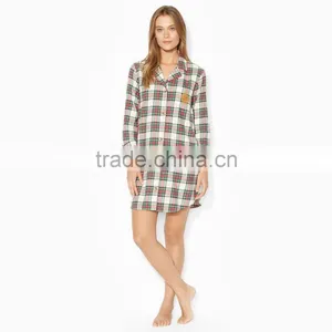 Checked Long Dress Women Minion Pajamas thumbnail-1