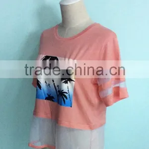 Hollow Out Girl Tshirt With Picture Pattern thumbnail-2