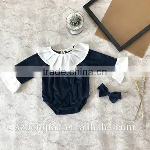 Sweetly Baby Girls Long Sleeve Bodysuit Winter Velvet Baby Romper thumbnail-4