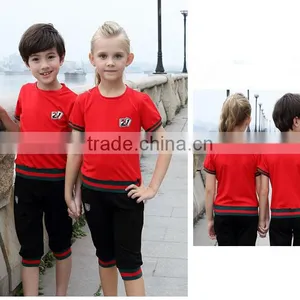 High Quality Factory Wholesale Customized Kindergarten Primary Kids Boys Sport Wear School t Shirt thumbnail-5