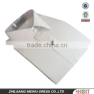 2016 100% Polyester Peach Skin White Dress Shirt thumbnail-1