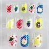 ABS Plastic Colorful Fruit Fake Nails With Silver Glitter Fales Nail Cover thumbnail-1