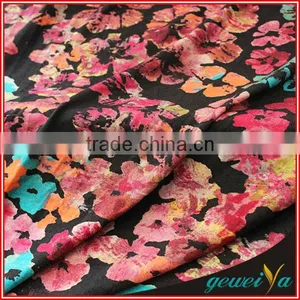 Custom Knitted Digital Flower Printed Fabric Cotton thumbnail-1
