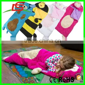 Cuddly Soft Warm Kids Plush Animal Sleeping Bag For Camping Boys Girls thumbnail-1