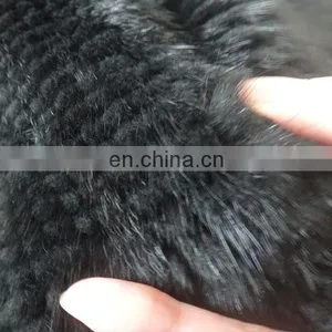 High Quality Knitted Black Mink Fur Scarf European Style thumbnail-5