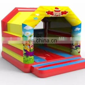 2017 High Quality New Design Cheap Movable 0.55mm PVC Inflatable Small Bounce House for Sale thumbnail-3