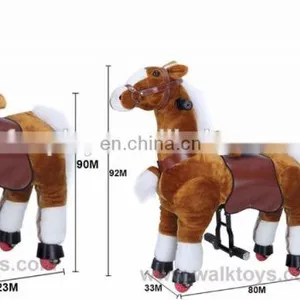 HI Good Quality Shopping Mall Walking Ride on Horse Toy With Springs thumbnail-2