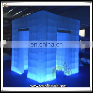 Best Price Outdoor Inflatable Photo Booth With LED Light Portable Kiosk Tent On Sale thumbnail-4