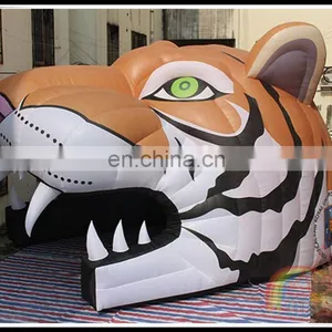 2017 New Design Inflatable Tiger Tunnel For Sprots Entrance Tiger Head Tent On Sale thumbnail-3