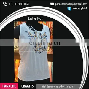 Sleeveless Cotton Women Tops Available for Sale thumbnail-2
