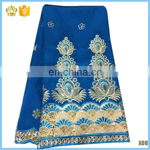 2014 African Wear Beaded Raw Silk George Raw Silk Fabric for Sale No.LG41200489 thumbnail-5
