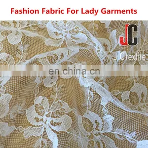 AL8058 Shaoxing JC 100%polyester Chemical Lace Wholesale Stiff Mesh Fabric thumbnail-2