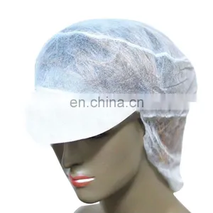 Non Woven Disposable PP Snood Cap With Peak and Hairnet thumbnail-1