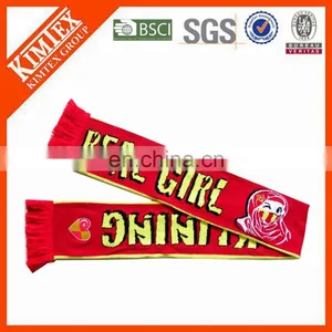 Embroidery Jacquard Stripe Pattern Style Knitted Scarf thumbnail-4