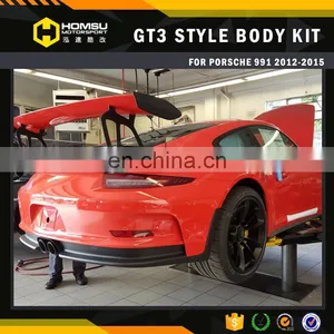 3 Full Set Body Kits Rear Bumper & Front Bumper & Spoiler for GT3 Style 991 911 thumbnail-1