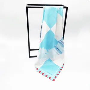 Factory Direct New Pattern Custom Silk Scarf Digital Print Wholesale China thumbnail-1