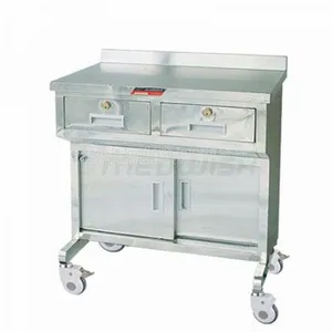 AG-AT023 Factory Direct Sale Hospital Medical Instrument Cart Stainless Steel Medical Trolley With Drawers thumbnail-1