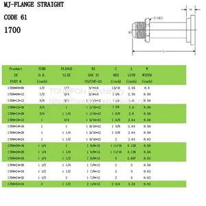 MJ-FLANGE STRAIGHT CODE 61 1700 thumbnail-1