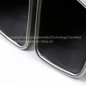 Km for Cayenne Turbo Style 958 2015-2017 Exhaust Tip Exhaust Pipes Muffler Tips Tail Pipe Wire Drawing thumbnail-5