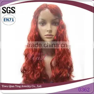 Fashional Red Wine Costume Artificial Curly Party Hair Wigs thumbnail-1