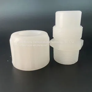 Corrosion Resistant High Temperature Plastic Tube Fittings PVDF Male Connector thumbnail-1